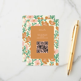 Rosa Grönt Personligt bröllp Tilläggskort