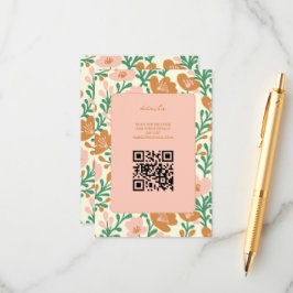 Rosa Grönt Personligt bröllp Tilläggskort