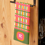 Rosa Grönt Pput Chic Monogram Initial  Kökshandduk<br><div class="desc">Chic Rosa Play Personlig Initial Modern Kökshandduk. De här färglösa kökshanddukarna är perfekt att lägga lite färg i köket. Koppla ihop det med flaska i vin och ge en underbar personlig till vänner,  familj,  medarbetare,  grannar osv. Om du vill ha fler presentidéer kontrollerar du Inspiritivity Zazzle-butiken.</div>