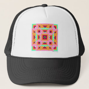 Rosa Grönt Quilt Mönster 3 Keps