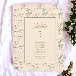 Rosa Grönt Retro Y2K 70s Flower Mönster Inbjudningar