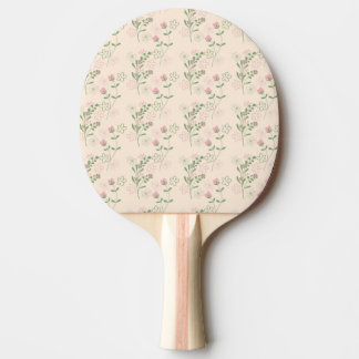 Rosa Grönt Retro Y2K 70s Flower Mönster Pingisracket