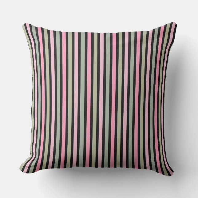 Rosa/Grönt Reversible Rand deorative Pillow Kudde (Framsida)