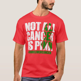 Rosa Grönt Ribbon Liver Cancer A T Shirt