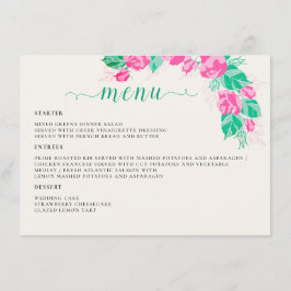 Rosa Grönt Ro Petals Flowers Garden WedWedding Meny