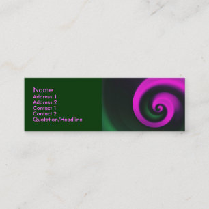 Rosa Grönt Spiral Mini Visitkort