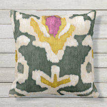 Rosa & Grönt Tribal Ikat