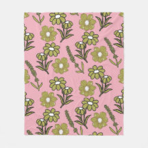 Rosa Grönt Tropical Blommigt Botanical Vår Sommar