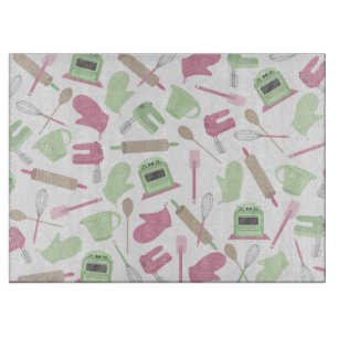 Rosa- & gröntkökskärbräda