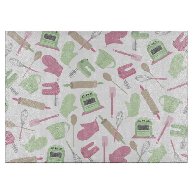 Rosa- & gröntkökskärbräda (Framsidan)