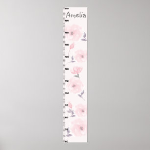 Rosa  Growth Chart-Behålla för vattenfärgen Ro vid Poster