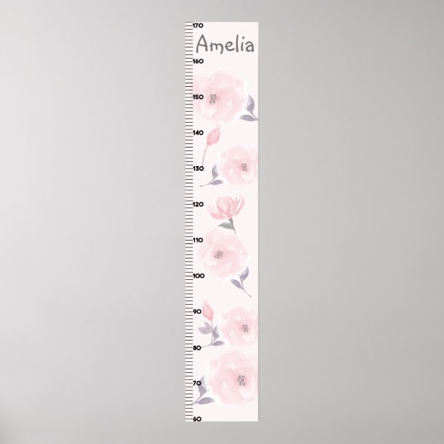 Rosa  Growth Chart-Behålla för vattenfärgen Ro vid Poster (Framsidan)