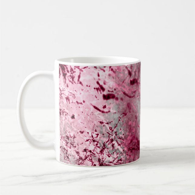 rosa, grundsten, deco, mönster, abstrakt, åldras. kaffemugg (Vänster)
