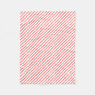 Rosa Grunge Stripe Mönster Fleecefilt