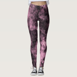 Rosa Grunge Textured Spandex Leggings