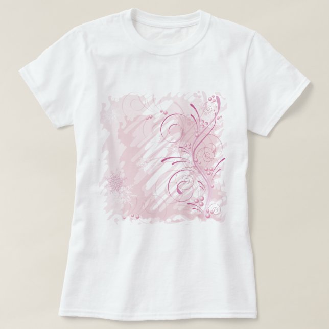 rosa grunge vintertid t-shirt (Design framsida)