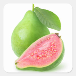 Rosa guava fyrkantigt klistermärke