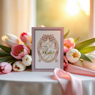 Rosa Guds lamm påsk Kort