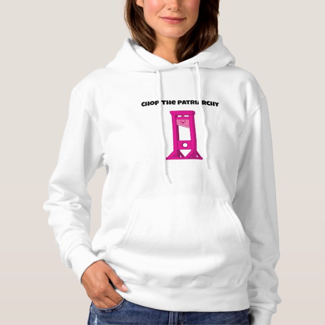 Rosa Guillotine Khop Patriarchy Women's Hoodie T Shirt (Framsida)