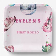 Rosa Guitar Cowboy Party Cactus Birthday