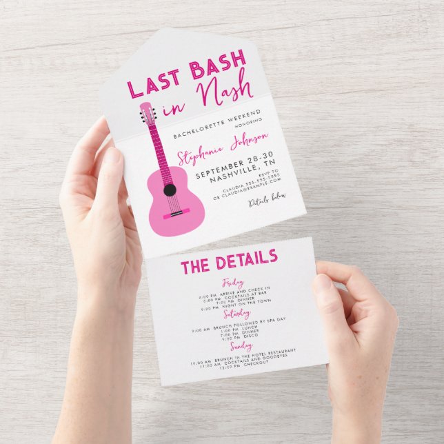 Rosa Guitar Last Bash in Nash Bachelorette (Tearaway)