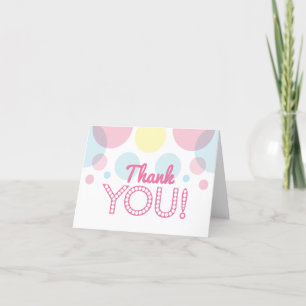Rosa Gul Blå Redo att Spränga Baby Shower Tack Kort