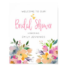 Rosa gul blomsterbröllopsfest välkomstskylt