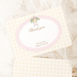 Rosa & Gul Citronbåge Tack Kort