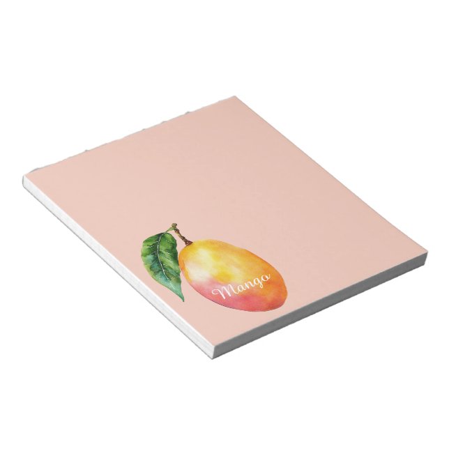 Rosa Gul Mango Frukt Anteckningsblock (Vinklad)