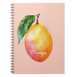 Rosa Gul Mango Frukt Anteckningsbok