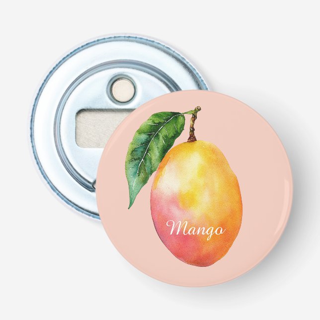 Rosa Gul Mango Frukt Flasköppnare (Framsidan)