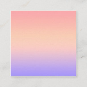 Rosa gul och lila gradient fyrkantigt visitkort