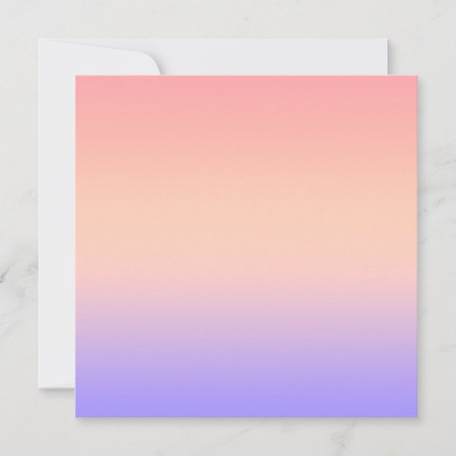 Rosa gul och lila gradient inbjudningar (Framsida)