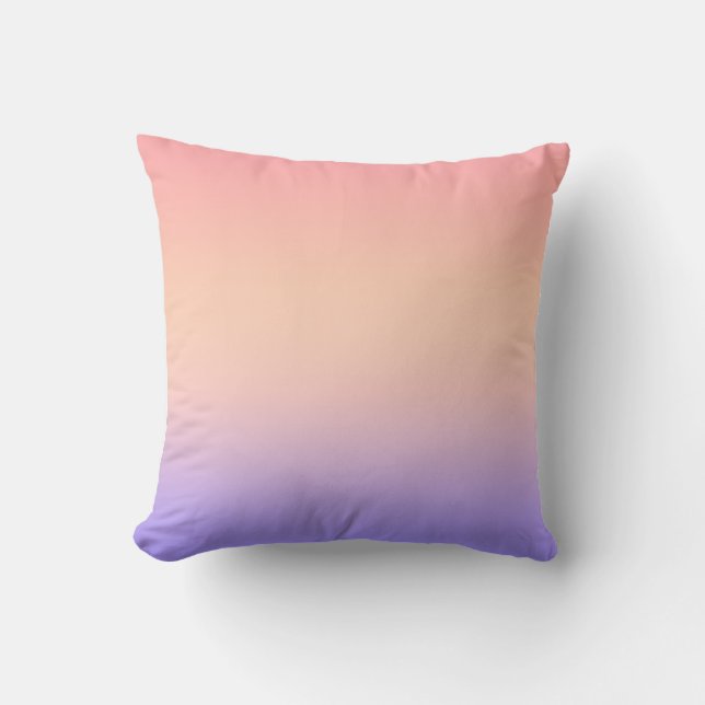 Rosa gul och lila gradient kudde (Framsida)