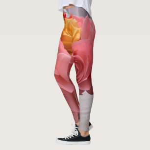Rosa gul ros Leggings