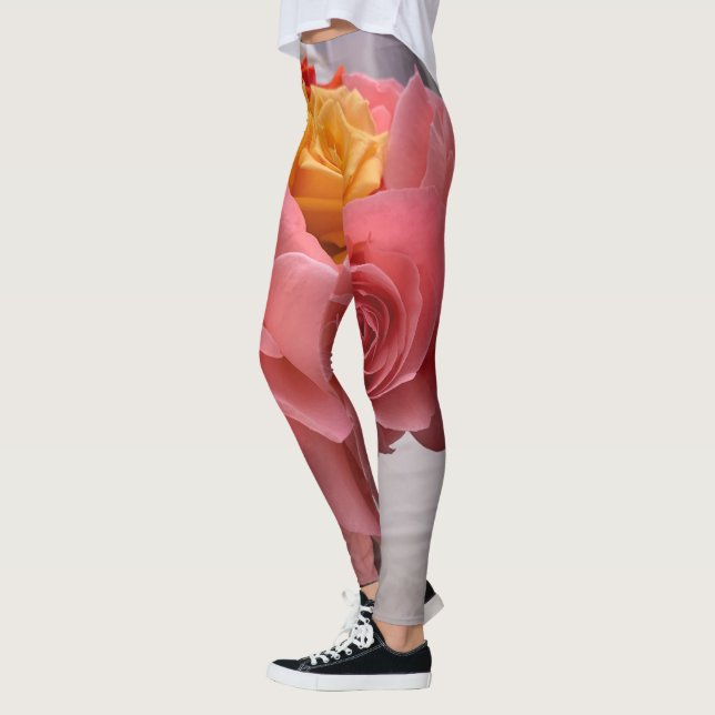 Rosa gul ros Leggings (Vänster)