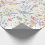 Rosa Gula Blå Vilda Blommor Vattenfärg Stil Presentpapper<br><div class="desc">Detta lilla rosa,  blå,  gula och lila blommor i vattenfärg illustration stil presentpapper är perfekt för bröllop,  födelsedagar,  Mors dag,  etc.  AI-genererad bild av IveyCottage.</div>