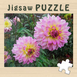 Rosa gula blommor blommar estetisk Foto - Pussel