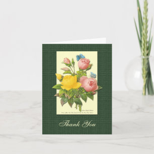 Rosa gula botaniska rosor Tack-kort Tack Kort