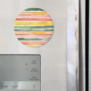Rosa Gula Gröna Ränder Magnet