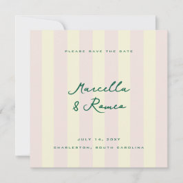 Rosa Gula Vertikala Ränder Moderna Spara Datum Spara Datumet