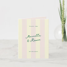 Rosa gula vertikala ränder och bröllopsfoto