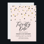 Rosa & Guld - 21:a födelsedag Party Inbjudningar<br><div class="desc">Fira din speciella dag med denna minimala inbjudan på 21:a födelsedag. Den här designen har en snyggt som skriver skriptet "21" med sexkantsformad kontur med en kombination av svart och guld färg. Det finns fler utformningar på min butik BaraBomDesign.</div>