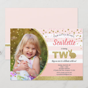 rosa guld, 2-årsdag inbjudningar