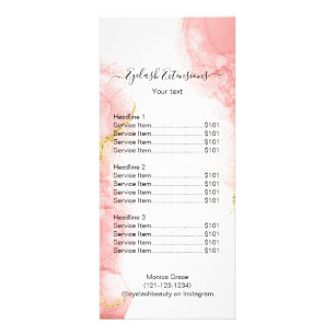 Rosa Guld Agate Beauty Makeup Salon Pris Reklamkort
