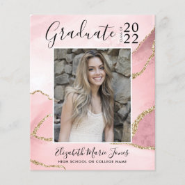 Rosa Guld Agate Photo Studenten annons