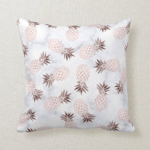 rosa guld- ananas för elegant modern vitmarmor