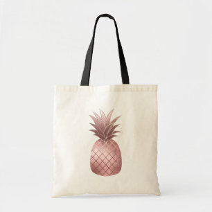 Rosa guld- ananas för PixDezines Faux Tygkasse