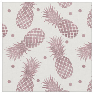 Rosa guld- ananas tyg