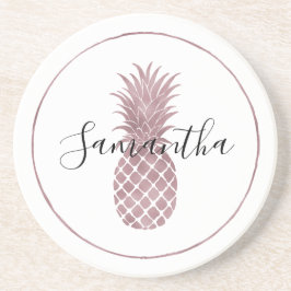 Rosa guld- ananas underlägg sandsten